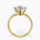 10kt Yellow Gold Venetia Half Eternity Lab Diamond Ring side right image one