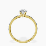 18kt Yellow Gold Venetia Half Eternity Lab Diamond Ring side right image one