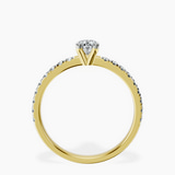 10kt Yellow Gold Venetia Half Eternity Lab Diamond Ring side right image one