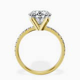 10kt Yellow Gold Venetia Half Eternity Lab Diamond Ring side right image one