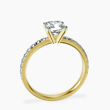 14kt Yellow Gold Venetia Half Eternity Lab Diamond Ring side right image one