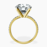18kt Yellow Gold Venetia Half Eternity Lab Diamond Ring side right image one
