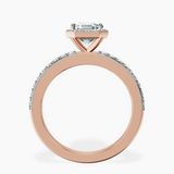 18kt Rose Gold Lumina Halo Lab Diamond Eternity Ring side right image one