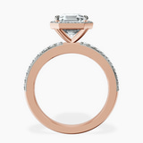 18kt Rose Gold Lumina Halo Lab Diamond Eternity Ring side right image one