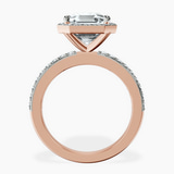 10kt Rose Gold Lumina Halo Lab Diamond Eternity Ring side right image one