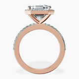 10kt Rose Gold Lumina Halo Lab Diamond Eternity Ring side right image one
