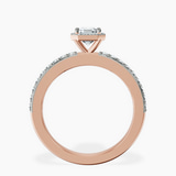 18kt Rose Gold Lumina Halo Lab Diamond Eternity Ring side right image one