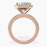 10kt Rose Gold Lumina Halo Lab Diamond Eternity Ring side right image one