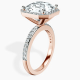 14kt Rose Gold Lumina Halo Lab Diamond Eternity Ring standing product image one