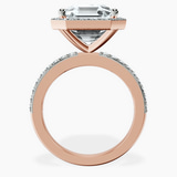14kt Rose Gold Lumina Halo Lab Diamond Eternity Ring side right image one