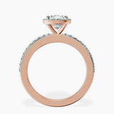 10kt Rose Gold Lumina Halo Lab Diamond Eternity Ring side right image one