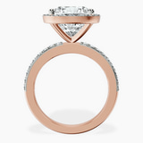10kt Rose Gold Lumina Halo Lab Diamond Eternity Ring side right image one