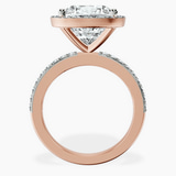14kt Rose Gold Lumina Halo Lab Diamond Eternity Ring side right image one