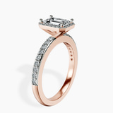 10kt Rose Gold Lumina Halo Lab Diamond Eternity Ring standing product image one