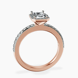 10kt Rose Gold Lumina Halo Lab Diamond Eternity Ring side right image one