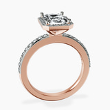 14kt Rose Gold Lumina Halo Lab Diamond Eternity Ring side right image one