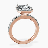 10kt Rose Gold Lumina Halo Lab Diamond Eternity Ring side right image one