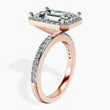 10kt Rose Gold Lumina Halo Lab Diamond Eternity Ring standing product image one