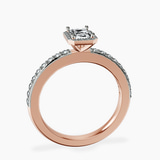 14kt Rose Gold Lumina Halo Lab Diamond Eternity Ring side right image one