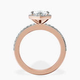 18kt Rose Gold Lumina Halo Lab Diamond Eternity Ring side right image one