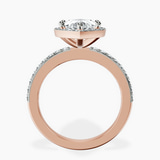 18kt Rose Gold Lumina Halo Lab Diamond Eternity Ring side right image one