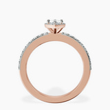 10kt Rose Gold Lumina Halo Lab Diamond Eternity Ring side right image one