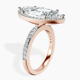 14kt Rose Gold Lumina Halo Lab Diamond Eternity Ring standing product image one