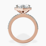 14kt Rose Gold Lumina Halo Lab Diamond Eternity Ring side right image one