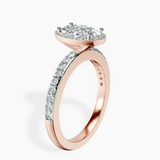 14kt Rose Gold Lumina Halo Lab Diamond Eternity Ring standing product image one