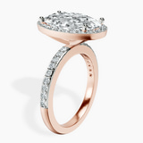 10kt Rose Gold Lumina Halo Lab Diamond Eternity Ring standing product image one