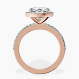 10kt Rose Gold Lumina Halo Lab Diamond Eternity Ring side right image one
