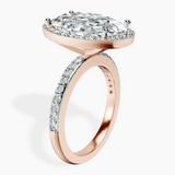 10kt Rose Gold Lumina Halo Lab Diamond Eternity Ring standing product image one