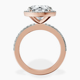 10kt Rose Gold Lumina Halo Lab Diamond Eternity Ring side right image one
