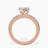 18kt Rose Gold Lumina Halo Lab Diamond Eternity Ring side right image one