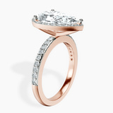 10kt Rose Gold Lumina Halo Lab Diamond Eternity Ring standing product image one