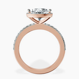10kt Rose Gold Lumina Halo Lab Diamond Eternity Ring side right image one