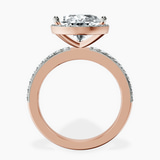 14kt Rose Gold Lumina Halo Lab Diamond Eternity Ring side right image one
