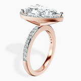18kt Rose Gold Lumina Halo Lab Diamond Eternity Ring standing product image one
