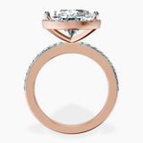 18kt Rose Gold Lumina Halo Lab Diamond Eternity Ring side right image one