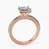 14kt Rose Gold Lumina Halo Lab Diamond Eternity Ring side right image one