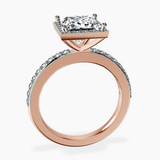 14kt Rose Gold Lumina Halo Lab Diamond Eternity Ring side right image one