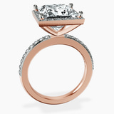 10kt Rose Gold Lumina Halo Lab Diamond Eternity Ring side right image one