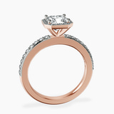 14kt Rose Gold Lumina Halo Lab Diamond Eternity Ring side right image one