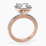 10kt Rose Gold Lumina Halo Lab Diamond Eternity Ring side right image one