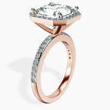 18kt Rose Gold Lumina Halo Lab Diamond Eternity Ring standing product image one