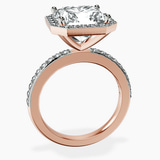 18kt Rose Gold Lumina Halo Lab Diamond Eternity Ring side right image one