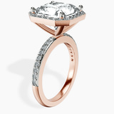 14kt Rose Gold Lumina Halo Lab Diamond Eternity Ring standing product image one