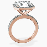 14kt Rose Gold Lumina Halo Lab Diamond Eternity Ring side right image one
