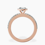 18kt Rose Gold Lumina Halo Lab Diamond Eternity Ring side right image one