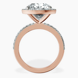 10kt Rose Gold Lumina Halo Lab Diamond Eternity Ring side right image one